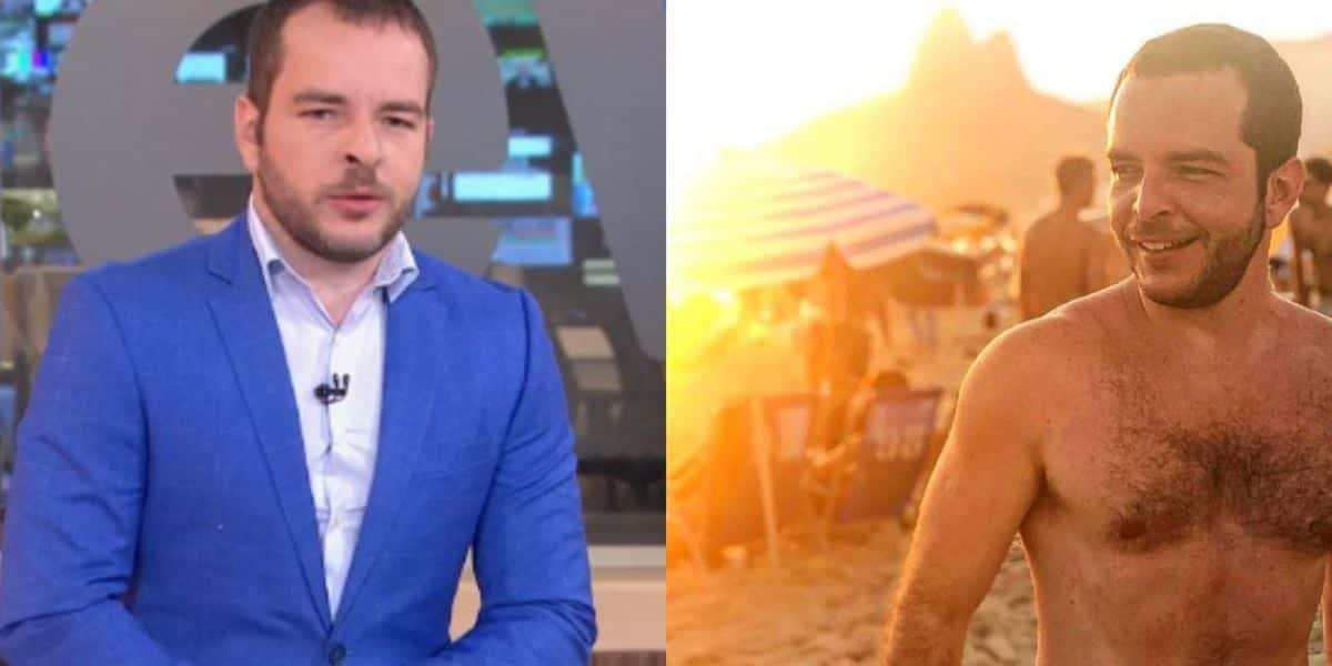 Erick Bang, âncora que socorreu Poliana Abritta, quebra regra da Globo e exibe corpão só de sunga em foto - Foto Reprodução