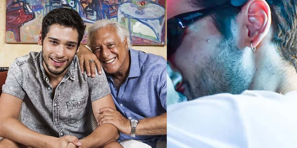 Discreto, filho de Antônio Fagundes surge aos beijos com galã da Globo, que assumiu relação há pouco tempo - Foto Reprodução