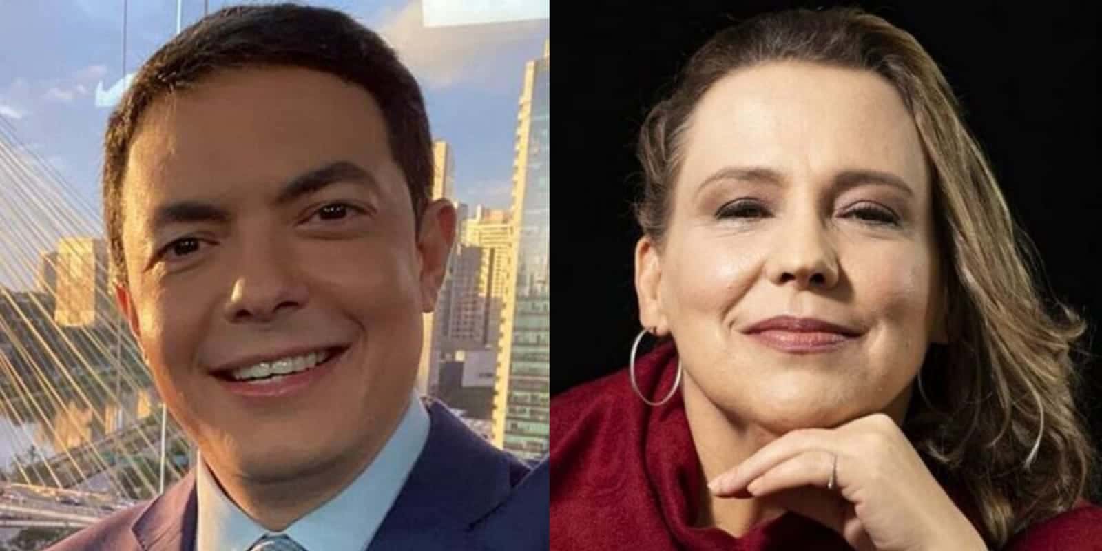Alan Severiano dá notícia sobre Ana Beatriz Nogueira no "SP1" (Foto Reprodução/Montagem/TV Foco)