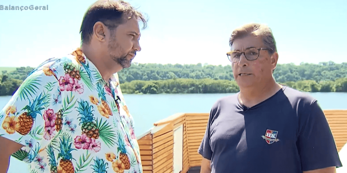 Carlos Nascimento surge no Balanço Geral e fala de Silvio Santos (Foto: Reprodução)
