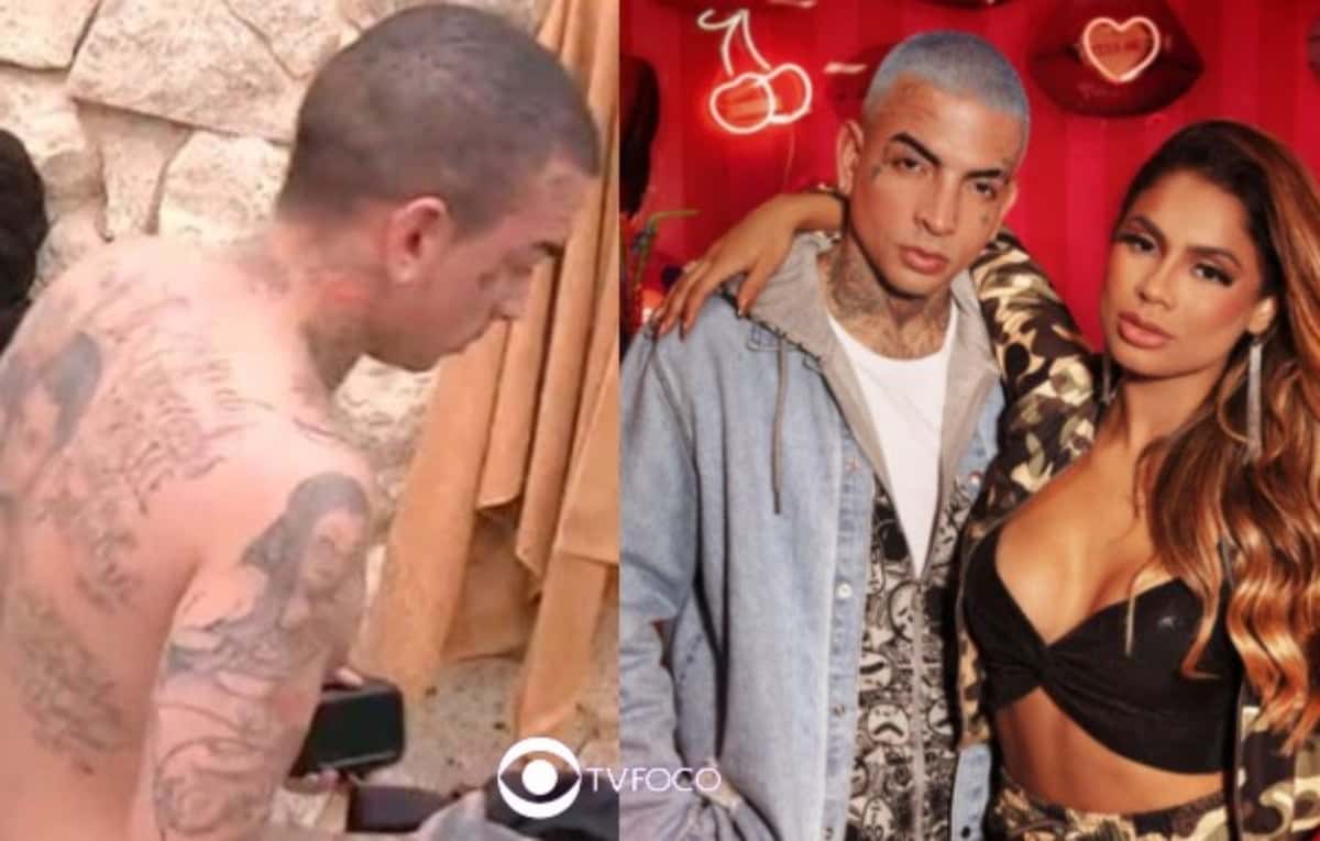 BBB23: Mc Guimê toma banho de cueca branca, mostra tudo e Lexa faz comunicado na hora: "É gente" (Foto: Reprodução / Instagram / Globoplay)
