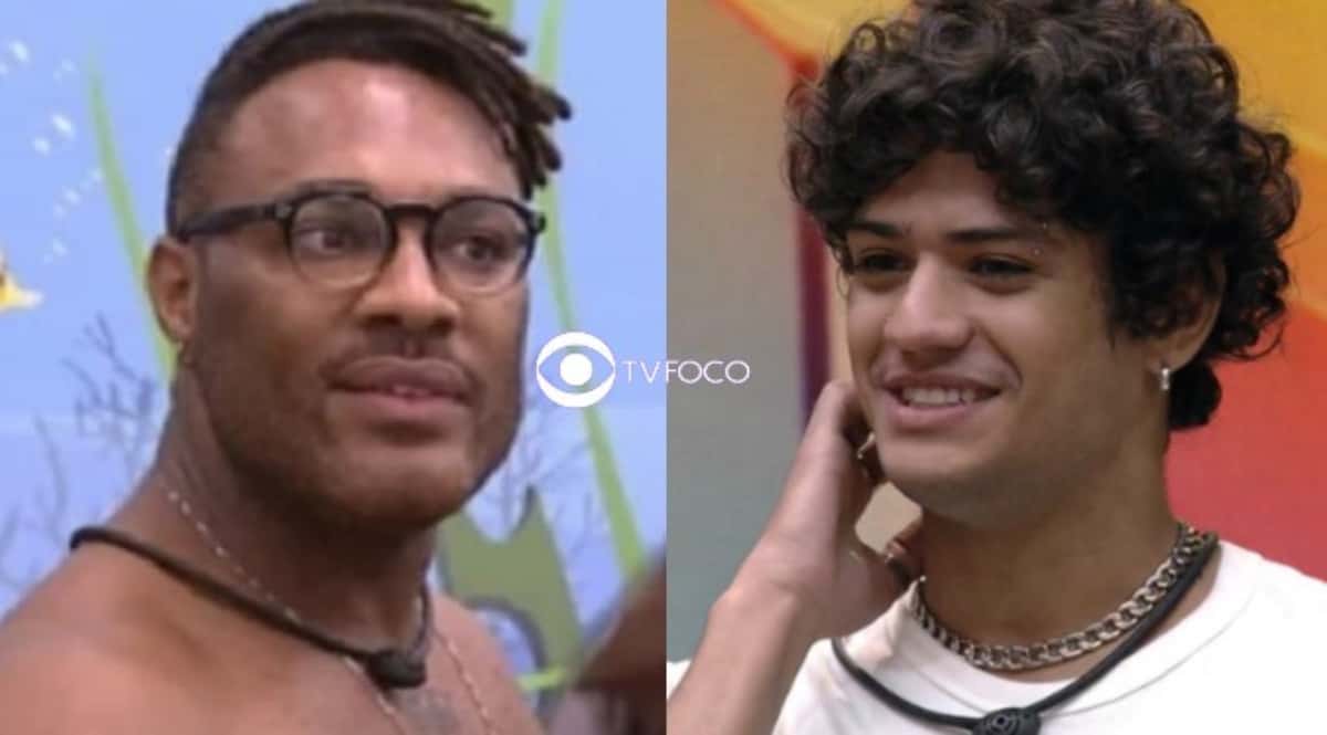 BBB23 - Casado, Fred Nicácio não se intimida e sugere momento íntimo com Gabriel Santana (Foto: Reprodução / Globoplay)