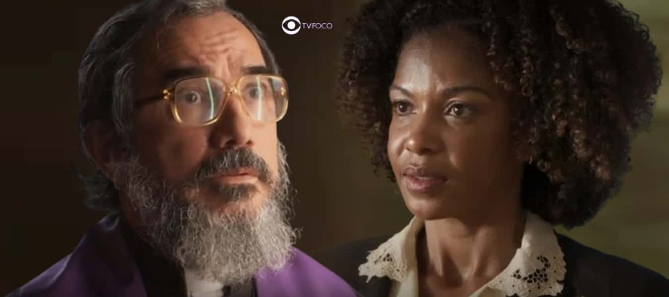 Mar do Sertão - Padre Zezo abandona a batina para ficar com a Pastora Dagmar? Ator dá spoiler (Foto: Reprodução / Globo / Montagem TV Foco)