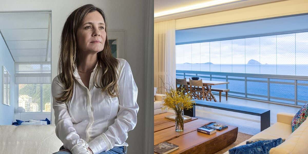 Adriana Esteves em seu luxuoso apartamento - Foto Reprodução
