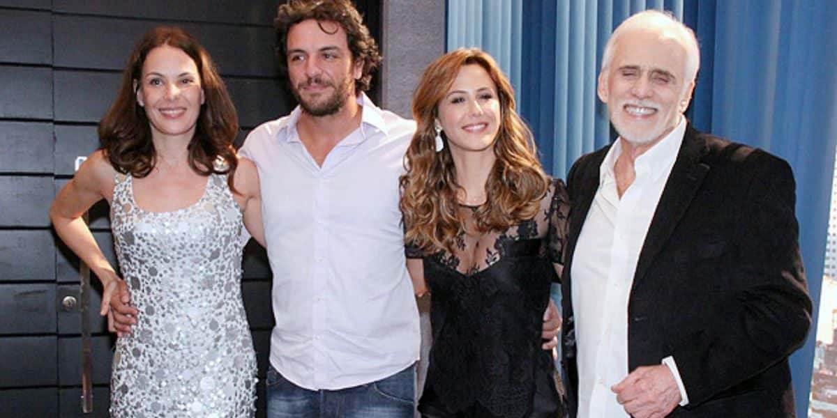Carolina Ferraz, Rodrigo Lombardi, Guilhermina Guinle e Francisco Cuoco - Foto Reprodução / Internet