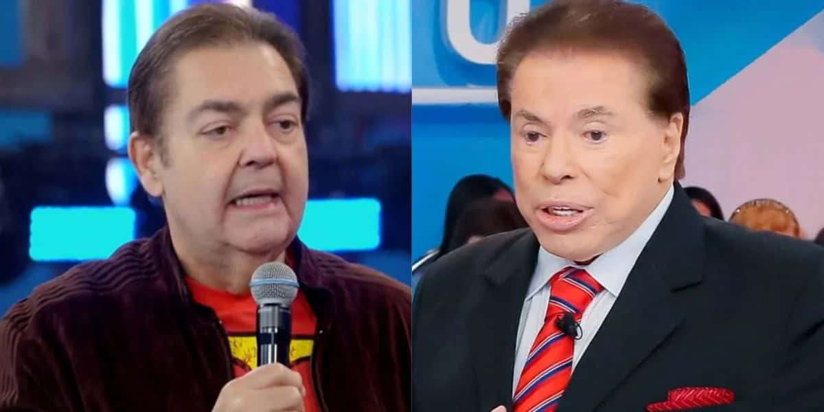 O que Faustão falou para Silvio Santos foi uma das coisas mais sinceras - Foto Reprodução Montagem