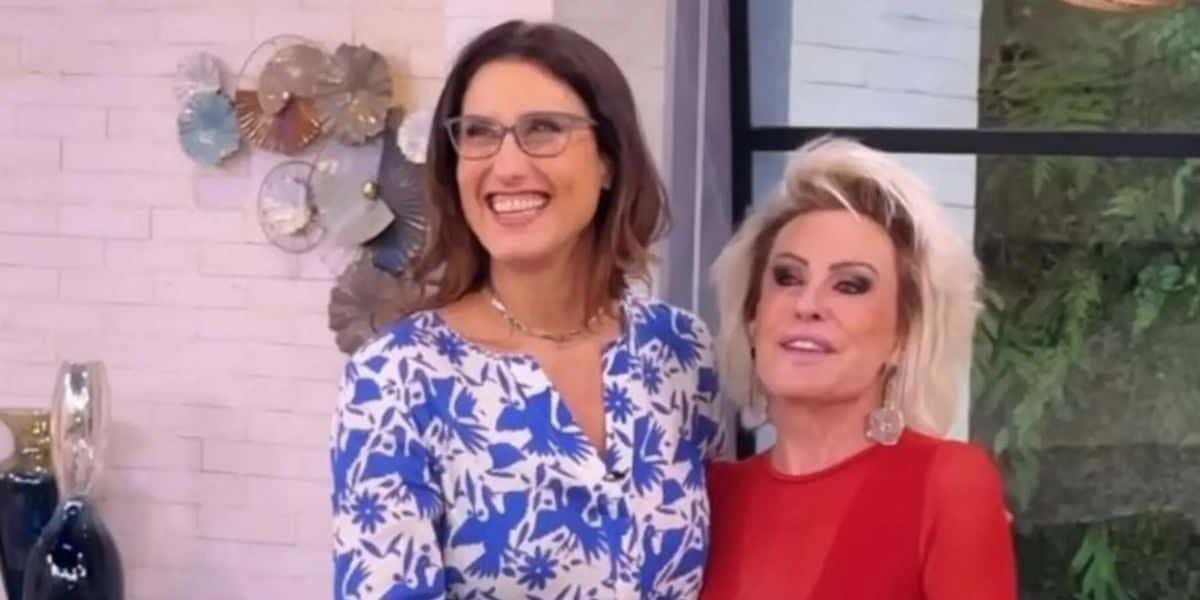 Paola Carosella com Ana Maria Braga, no programa Mais Você, da Globo - Foto Reprodução TV Globo