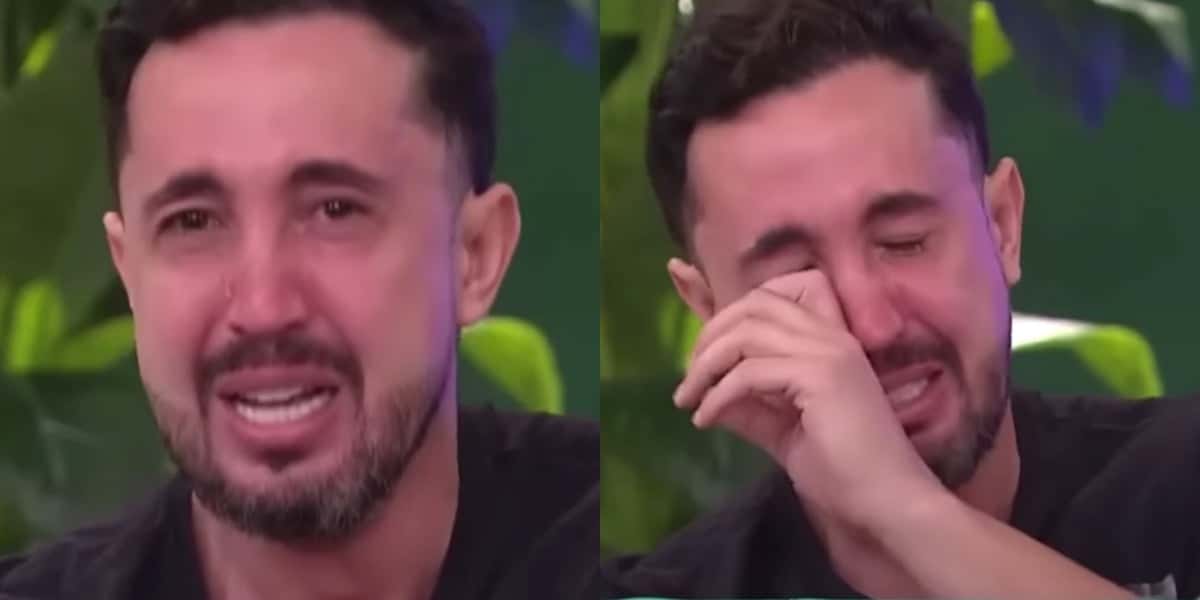 Thiago Rocha, ex Sonia Abrão, chora no Programa mulheres - Foto Reprodução