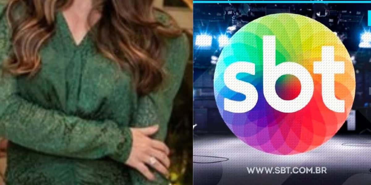 Ticiane Villas Boas Logo do SBT - Foto Montagem