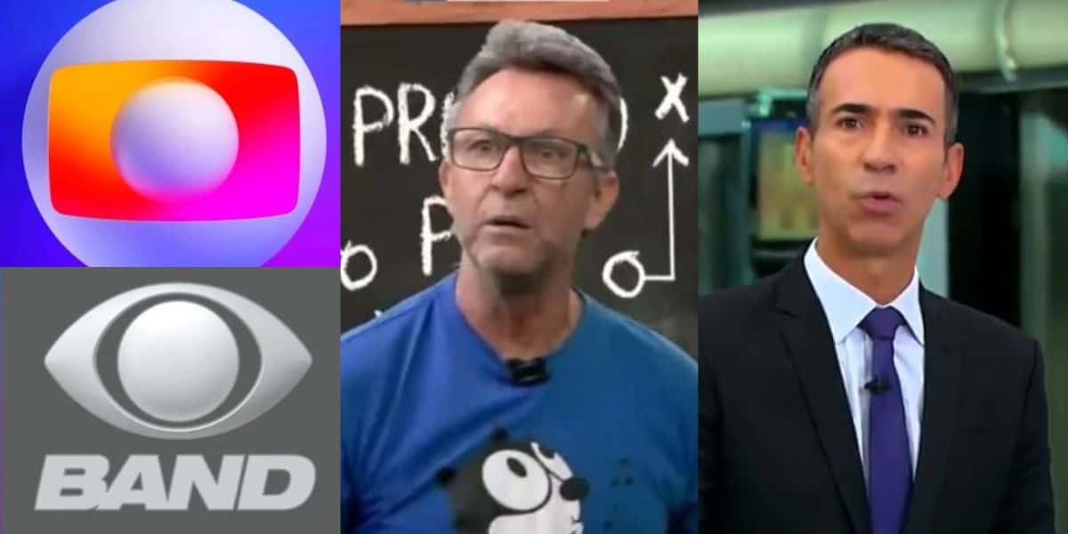 Globo e Band são desbancadas - Substituto de Neto se desculpa - Funcionários mostram o que Tralli deu no JH (Fotos: Reproduções /Jornal Hoje da Globo / Os Donos da Bola da Band)