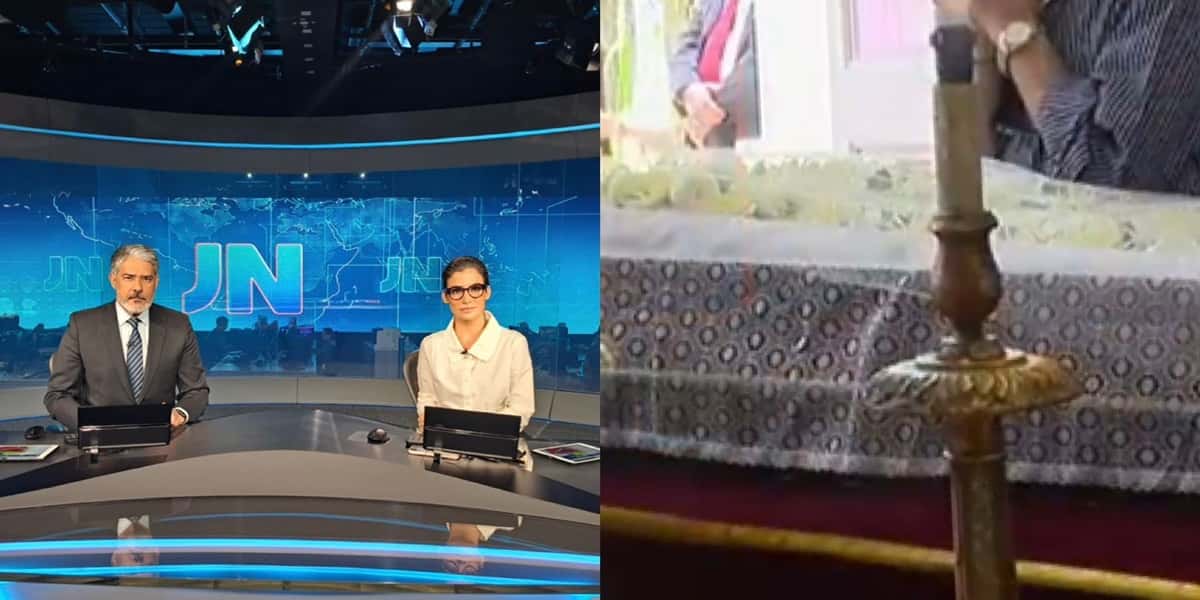 Renata Vasconcellos e William Bonner deram notícia de morte no Jornal Nacional (Foto: Reprodução)