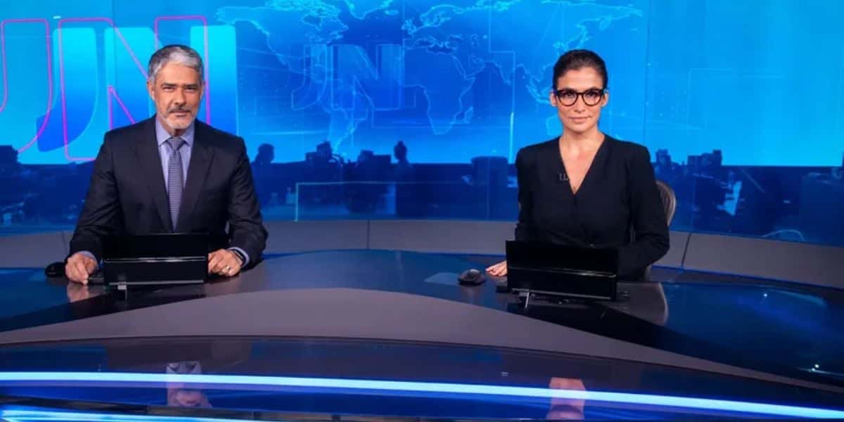 William Bonner e Renata Vasconcellos no "Jornal Nacional" (Foto: Reprodução/TV Globo)