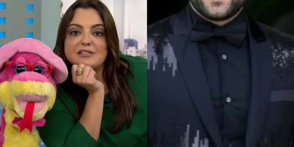 Fabíola Reipert expõe carta durante a "Hora da Venenosa" anunciando divórcio de famoso (Foto Reprodução/Montagem/Tv Foco)