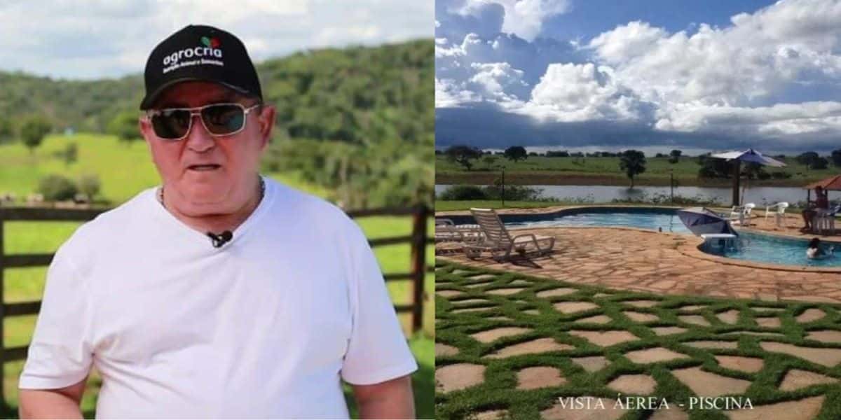 Amado Batista / A fazenda que foi vendia por 350 milhões - Foto Montagem TV Foco