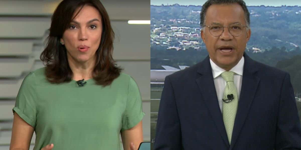 Ana Paula Araújo e Heraldo Pereira no Bom Dia Brasil (Foto: Reprodução / Globo)