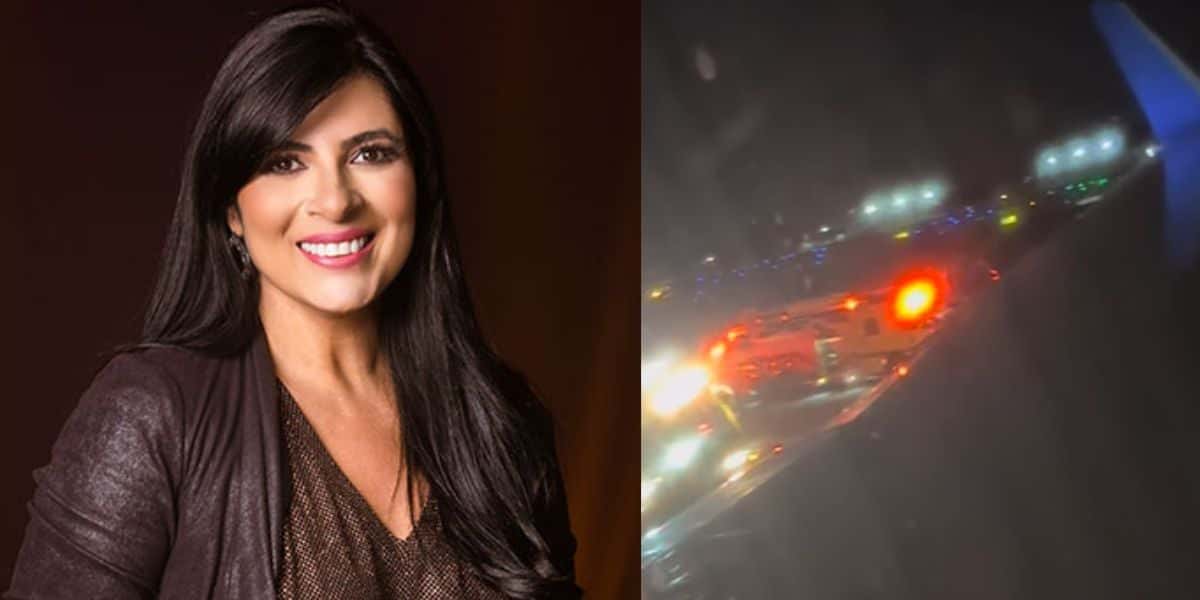 Avião com cantora, Fernanda Brum pega fogo no ar e gera desespero - Foto Montagem TV Foco
