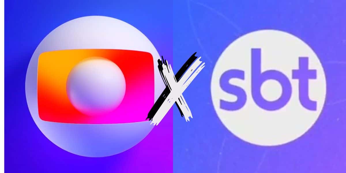 Logo da Globo / Logo do SBT - Foto Montagem TVFoco