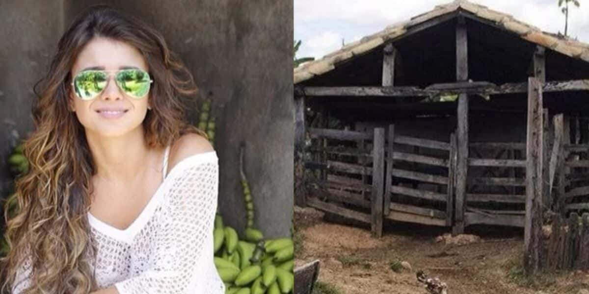 Paula Fernandes cresceu em sítio humilde e rústico (Foto Reprodução/Montagem TV Foco)