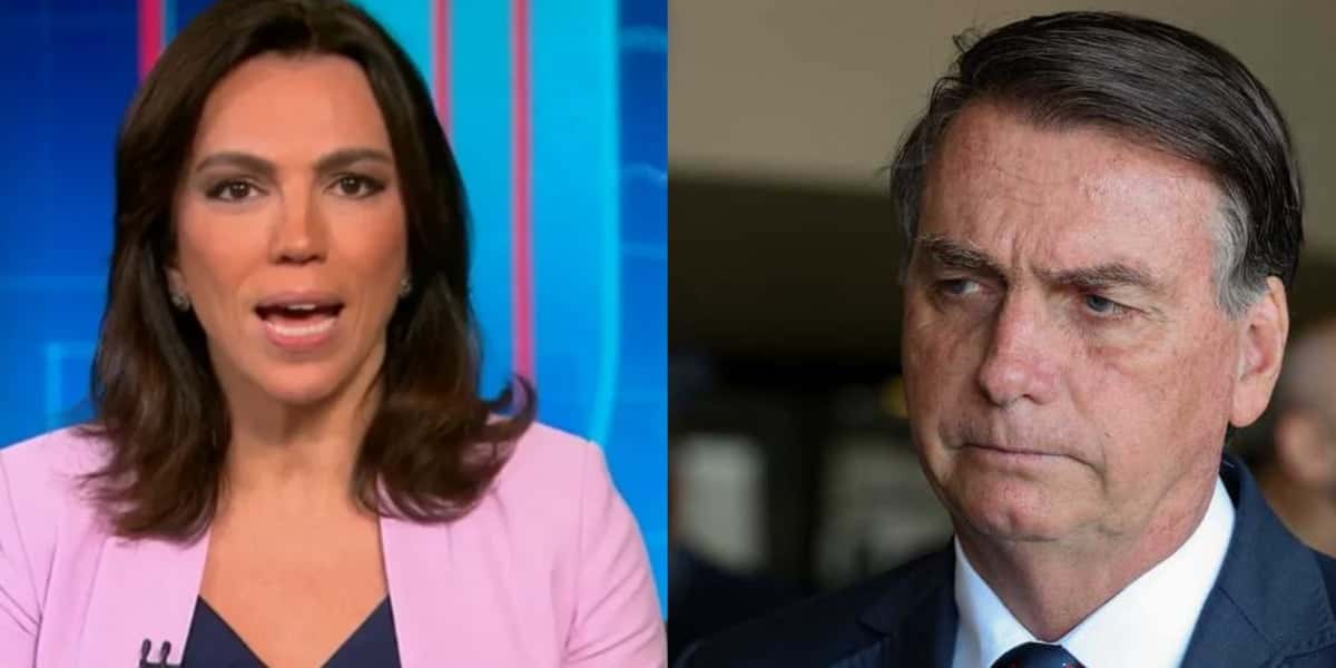 Ana Paula Araújo apresentou o Jornal Nacional com reportagem escandalosa sobre Bolsonaro (Foto: Reprodução)