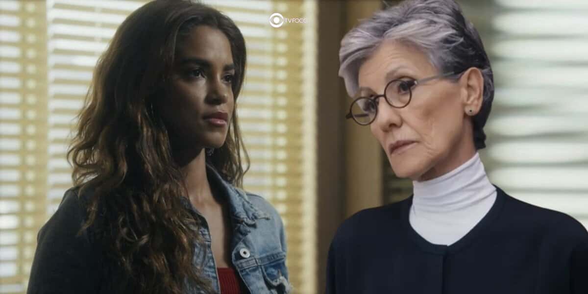 Brisa e Cidália em cenas de Travessia (Foto: Reprodução / Globo / Montagem TV Foco)
