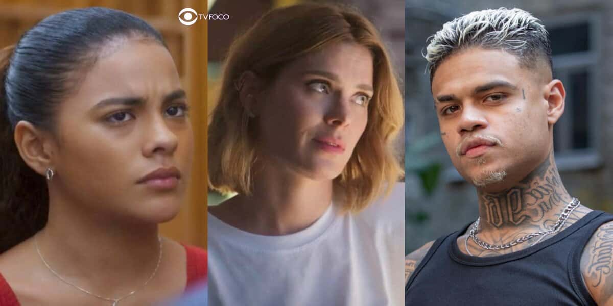 Jenifer, Lumiar e Hugo em cenas de Vai na Fé (Foto: Reprodução / Globo)