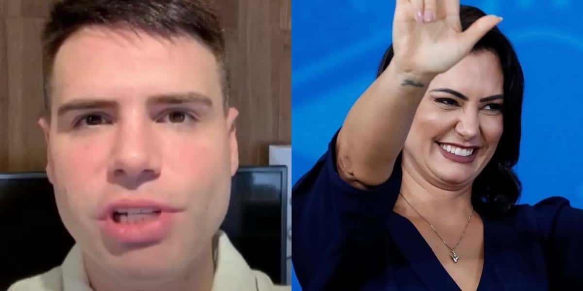 Luiz Bacci questionou o público sobre possível candidatura de Michelle Bolsonaro (Foto: Reprodução)