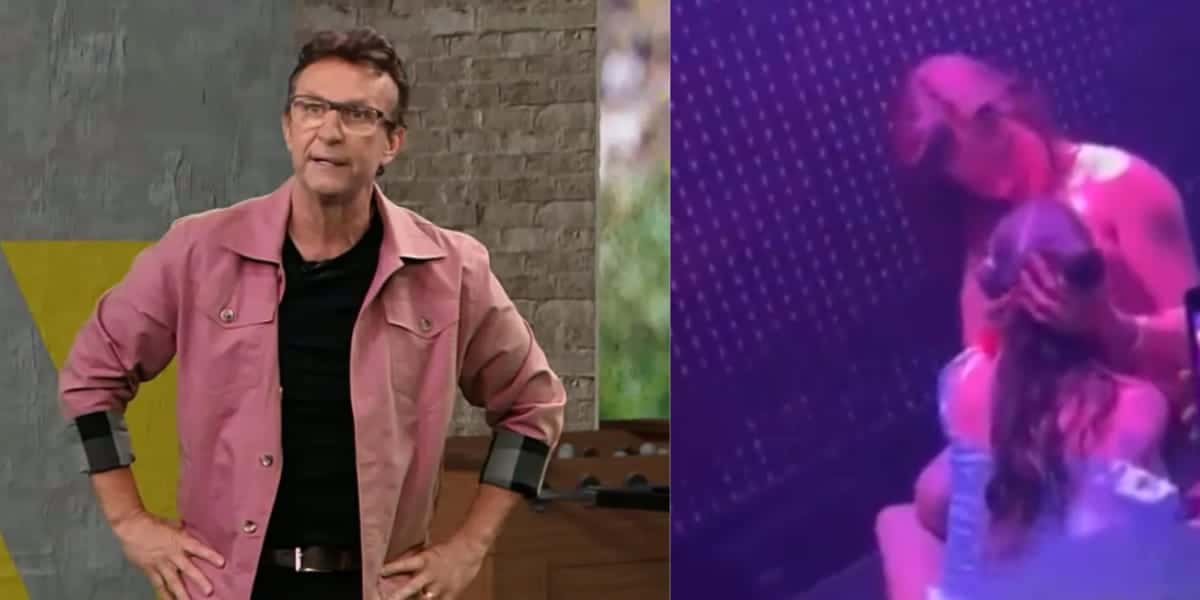 Neto nos estúdios do Donos da Bola e MC Pipokinha em seu show (Reprodução: Montagem TV Foco)