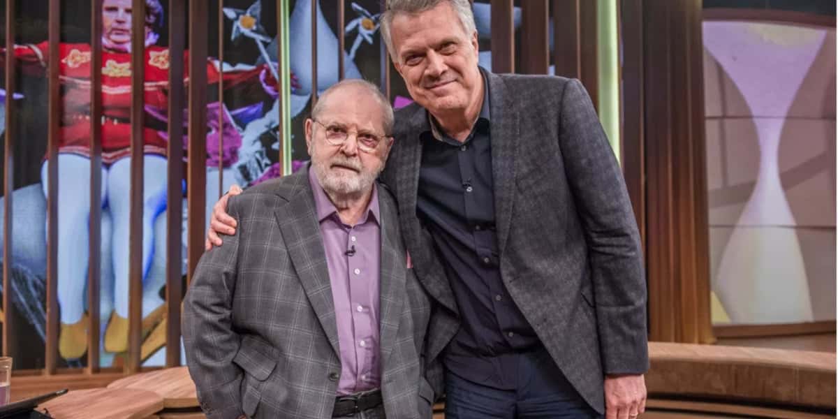 Pedro Bial ao lado de Jô Soares (Foto: Reprodução / Globo)