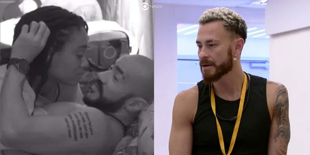 Fred tem reação chocante ao descobrir beijo entre Sarah e Ricardo no BBB23 (Foto: Reprodução / Globoplay)