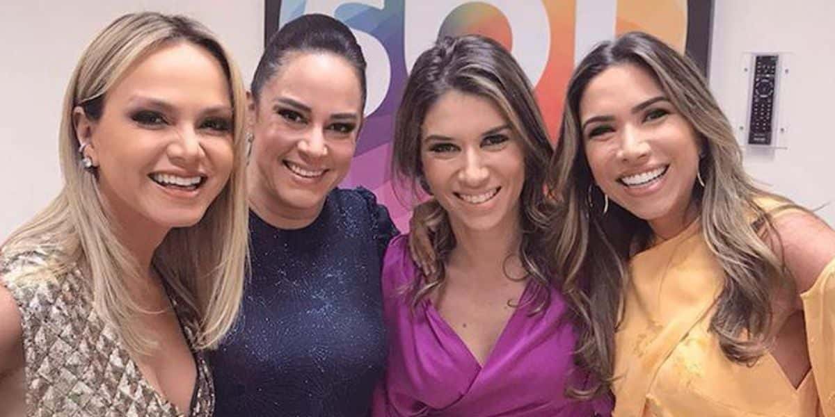 Eliana, Silvia Abravanel, Rebeca Abravanel e Patrícia Abravanel, no SBT - Foto Reprodução Instagram