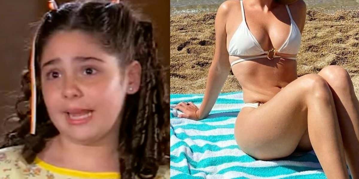 A atriz Marcela Barrozo antes e depois da novela da Globo - Foto Reprodução Internet
