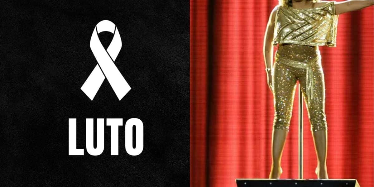 A grande cantora e Rainha do rock n roll , em colagem com emblema de Luto - Foto Reprodução Internet