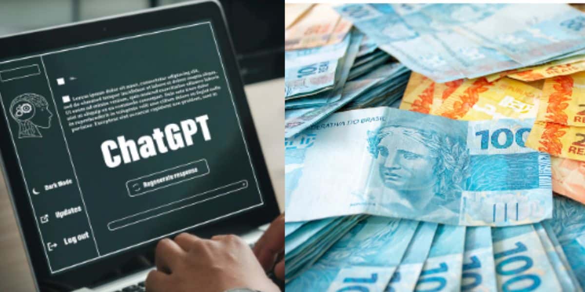 ChatGPT pode colocar mais de mil reais no seu bolso Homem faz pergunta e fatura - Montagem: TV Foco