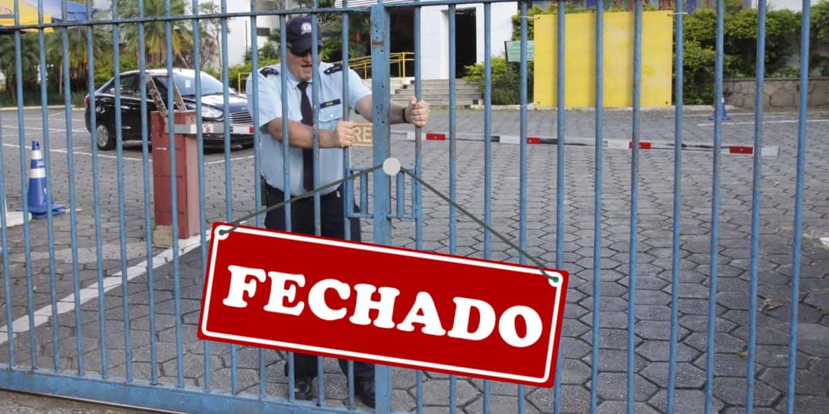 Empresa com grades fechadas em estado de falência - Foto Reprodução Internet