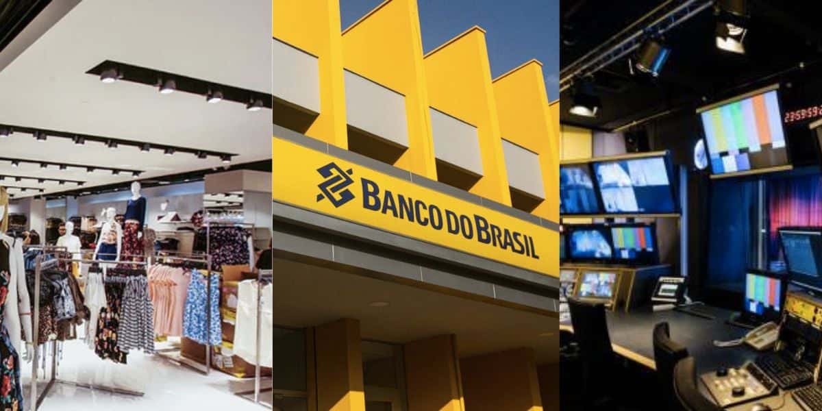 Loja de roupas - Fachada do Banco do Brasil - Emissora de TV (Fotos: Reproduções / Internet)