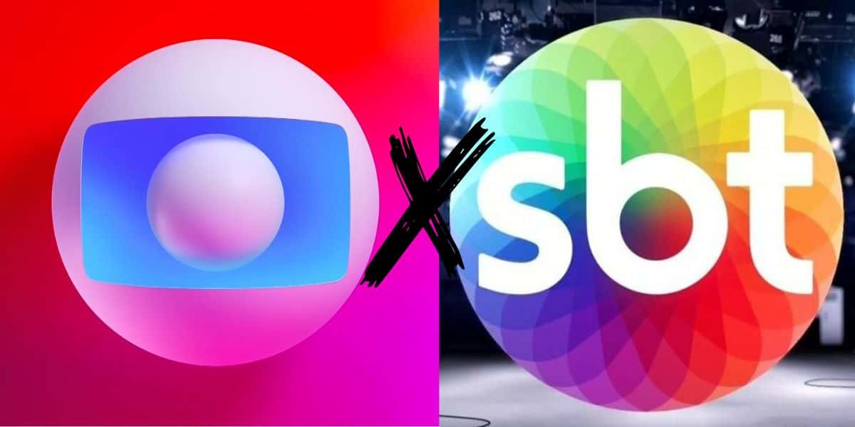 Logo da Globo e do SBT em disputa - Foto Reprodução Internet