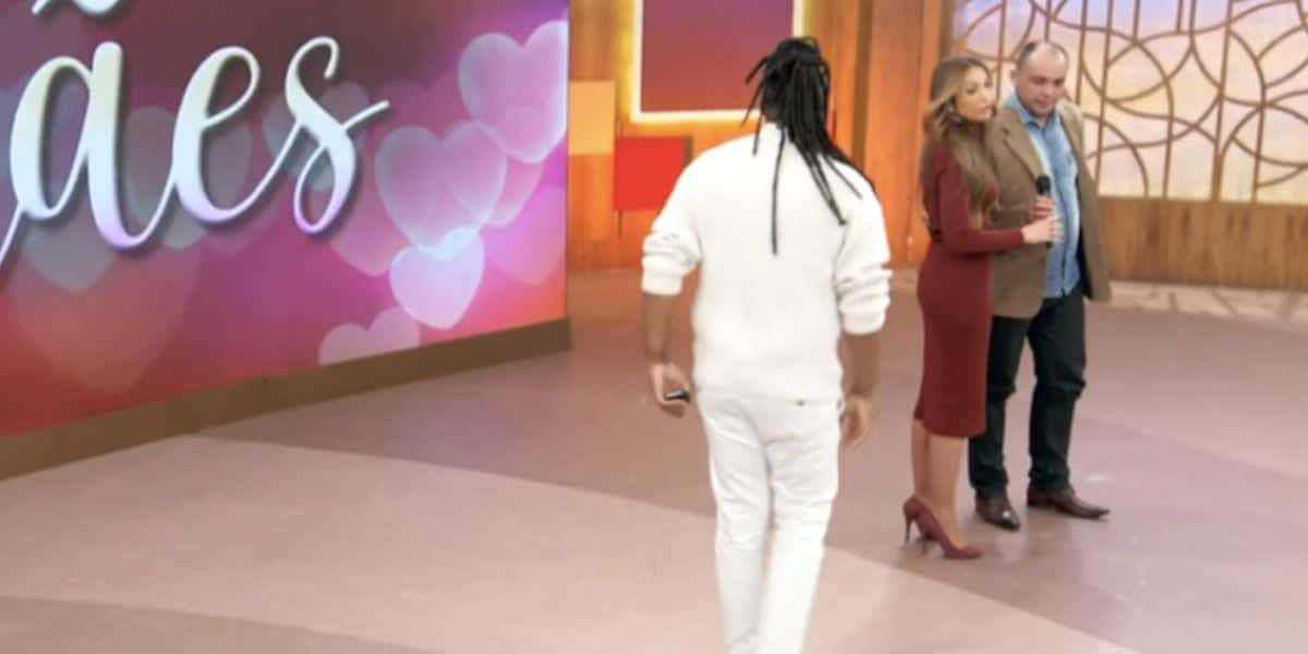 Manoel Soares, Patrícia Poeta e convidado no Encontro (Foto: Reprodução / Globo)