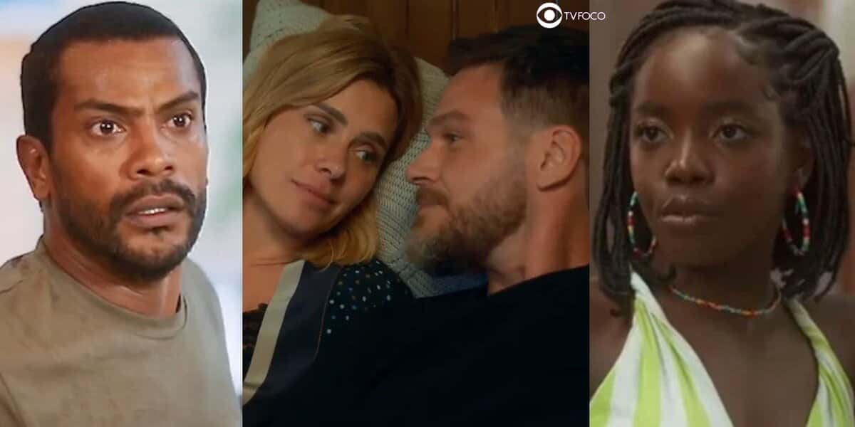 Ben, Lumiar, Theo e Kate em cenas de Vai na Fé (Foto: Reprodução / Globo / Montagem TV Foco)