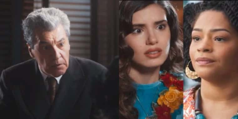 Explosão deixa prefeito em saia justa; Marê e Wanda também ficam na berlinda, em "Amor Perfeito", novela da Globo (Foto Reprodução/Montagem/Tv Foco)