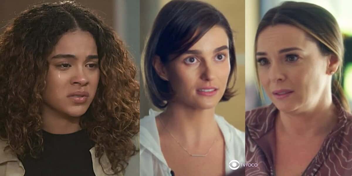 Jenifer, Helena e Clara em cenas de Vai na Fé (Foto: Reprodução / Globo / Montagem TV Foco)