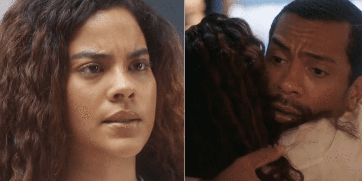 Jenifer enfrenta Theo em exame de DNA em Vai na Fé (Foto: Globo)