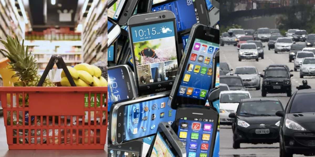 Supermercado - Celulares - Carros (Fotos: Reproduções / Internet)