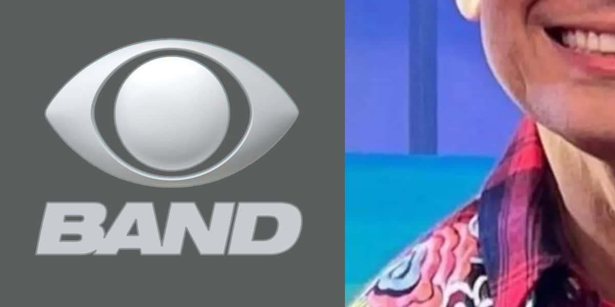 Logo da Band em colagem com foto cortada de estrela que brilhou na Globo - Foto Reprodução Internet