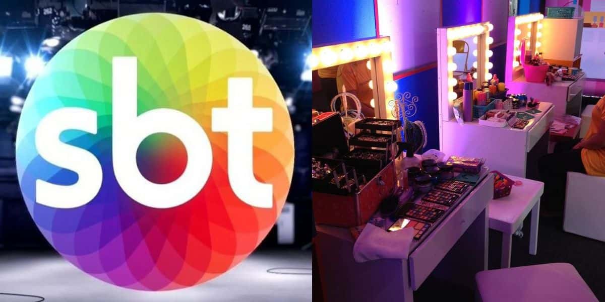Logo do SBT e imagem de camarim - Foto Reprodução Internet