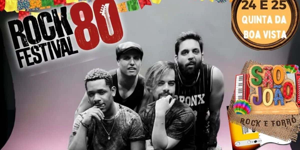 Marcos Rosa se Apresenta com sua Banda Brigitte Merlot no Rock 80 Festival
