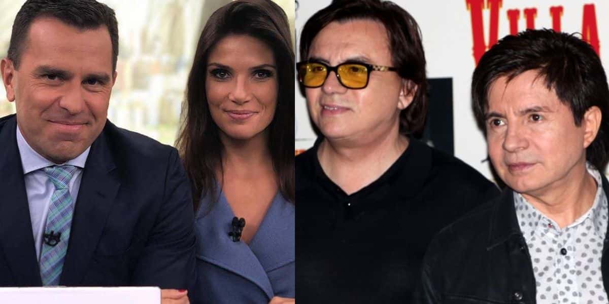 Rodrigo Bocardi e Sabina Simonatoem colagem com Chitãozinho e Xororó - Foto Reprodução Internet