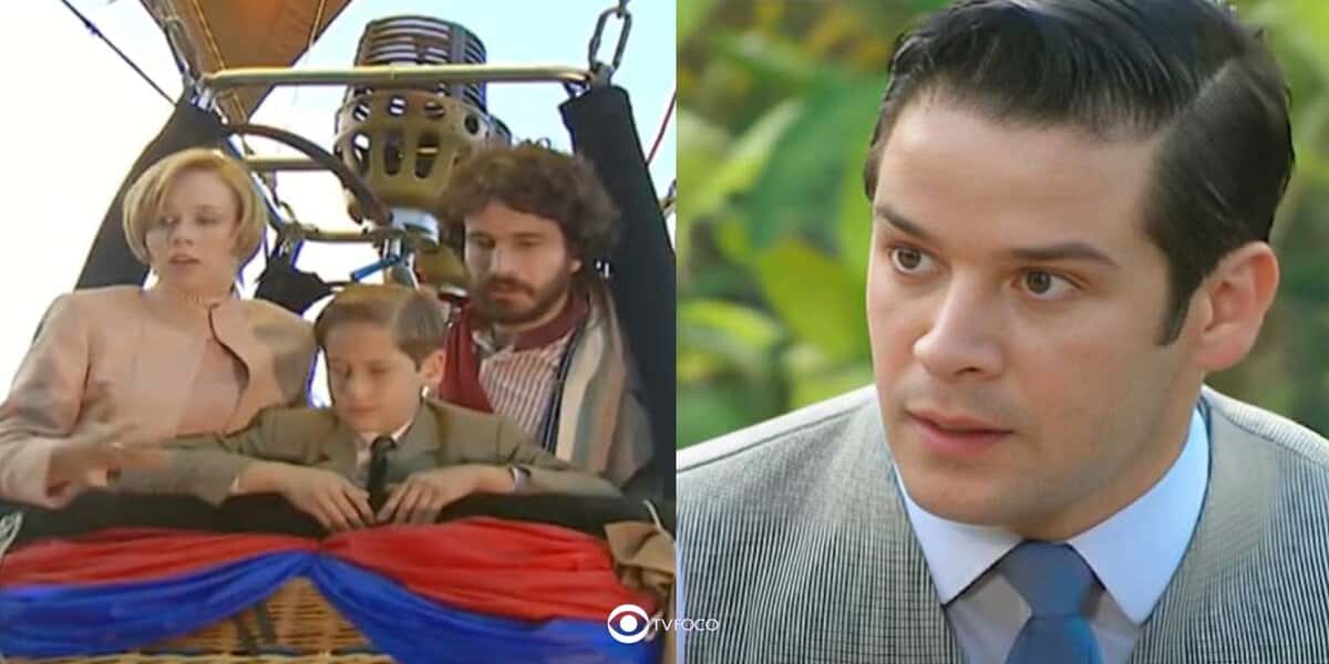 Aninha, Miguel, Tonico e Danielo em cenas do último capítulo de Chocolate com Pimenta (Foto: Reprodução / Globo)