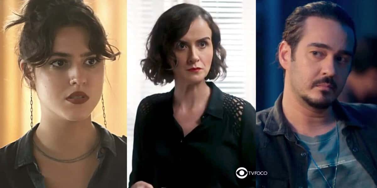 Bia (Flora Camolese), Sabrina (Cris Werson) e Simas (Marcos Veras) em Vai na Fé (Foto: Reprodução / Globo)