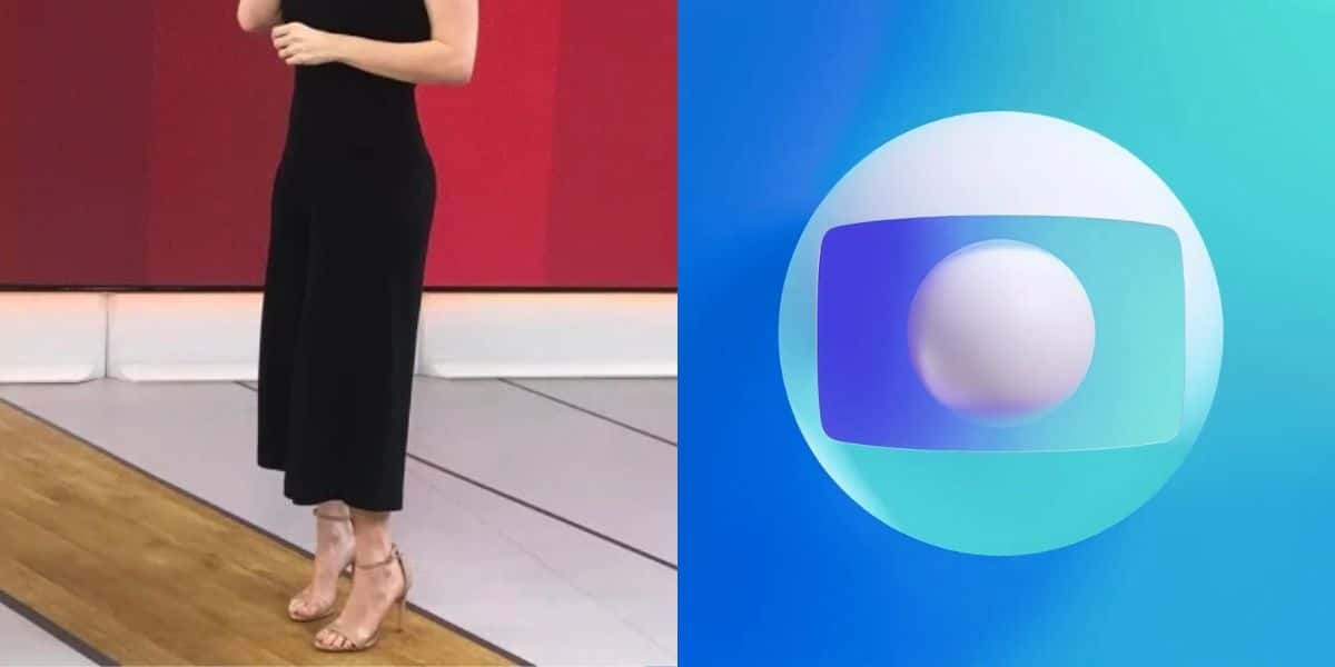 Cecília Flesh ao lado do logotipo da Globo (Reprodução - INternet)