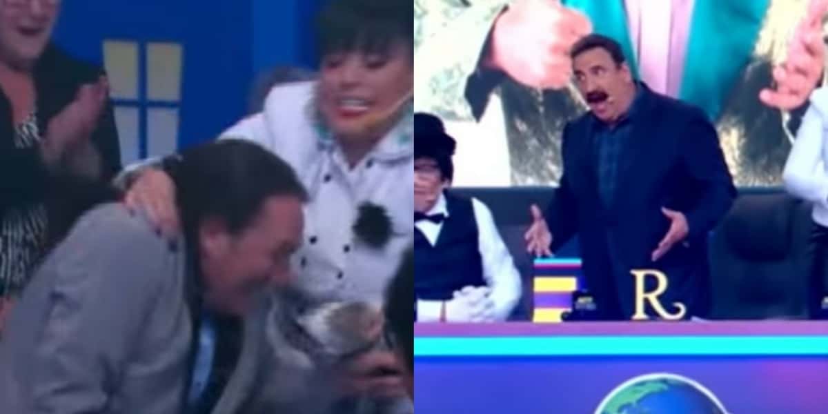 Milene Pavorô protagonizou barraco com Marquito no "Programa do Ratinho" (Foto: Reprodução/SBT)